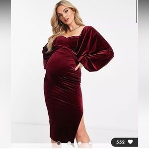 ASOS Velvet Maternity Dress